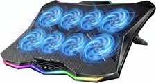AICHESON RGB Laptop Cooling Pad 8 Fans for 15.6-17.3 Inch PC Notebooks picture