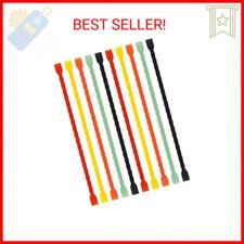 Gesipor 10 PCS 6-Inch Silicone Cable Ties - Reusable Rubber Twist Ties Bendable  picture