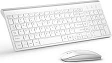 Wireless Keyboard and Mouse Ultra Slim Combo,  2.4G Silent Compact USB picture