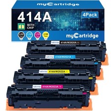 414A Toner Cartridges 4 Pack (with Chip) Compatible Replacement for HP 414A 4... picture
