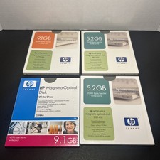 LOT OF 4 New Sealed HP 5.2GB & 9.1GB Write-Once Magneto Optical Disk Mixed picture