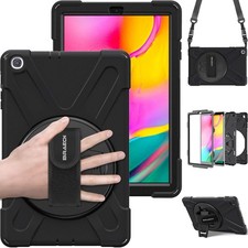 Galaxy Tab A 10.1 2019 Case SM-T510 T515 T517 Rugged Rotating Stand Black picture