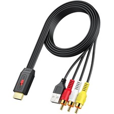 Neoteck RCA 1080P AV to HDMI Converter Mini Composite CVBS Audio Video Adapter picture