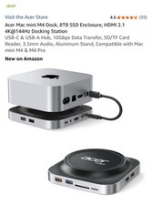 Acer Mac mini M4 Dock, 8TB SSD Enclosure, HDMI 2.1 4K@144Hz Docking Station picture