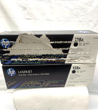*2 PACK*HP LaserJet Pro 128A Inkjet Cartridge Black (CE320AD)*New-BOX DAMAGE picture