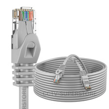 25 ft CAT6 Network Ethernet Patch Cable XBOX PS3 25 feet GIGABIT 500MHz Gray picture