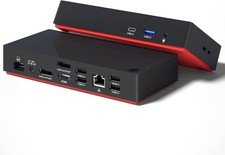 USB C Triple Display Docking Station with Laptop Charging, for Thunderbolt, USB4 picture