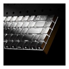 XVX White Shine Through Keycaps, Forged Carbon-Look Cherry Profile Keycap Set... picture