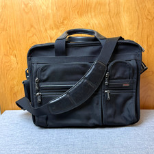 TUMI Alpha 26141D4 Black Ballistic Nylon Expandable Laptop Briefcase Strap picture