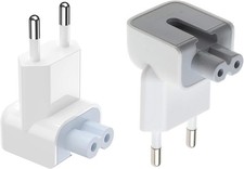 2 Pcs Mac European Plug Adapter, Europe Travel Mac DuckHead Power Adapter/Cha picture