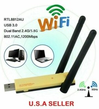 NEW 150/300/600/1200 Mbps  2.4/5Ghz USB WiFi Network Adapter Antenna 802.11 LOT picture