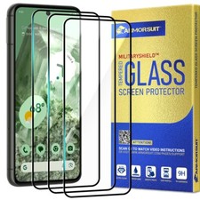 ArmorSuit 3 Pack for Google Pixel 8 Tempered Glass Screen Protector w Black Edge picture