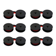 6 Pack Typewriter Ink Ribbon for Olivetti GR.4 GR.8 Black & Red Nylon Spool picture