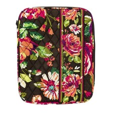 Vera Bradley Mocha Rouge Quilted Floral Tablet Laptop Tech Sleeve Case Brown picture
