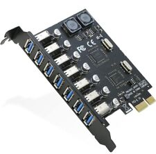 USB 3.0 PCI-e Expansion Card 7Port, RIITOP PCI-e x1 to USB 3.0 HUB Adapter 5Gbps picture