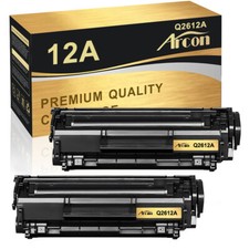 2 Pack Q2612A 12A Black Toner Compatible With HP LaserJet 1018 1020 1022 Ink picture