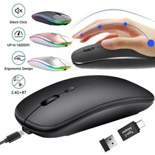 Rechargeable Wireless Mouse Bluetooth-compatible 2.4GHz Dual Modes Computer Mice picture