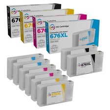 Epson 676XL Ink Cartridge Set Black Cyan Magenta Yellow 2400 Pages Quality Print picture