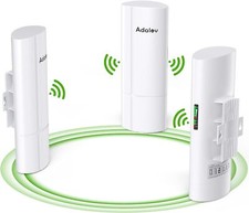 3PCS Wireless Bridge Kit Gigabit Point to 2 Points Outdoor WiFi Bridges 1000Mbps picture