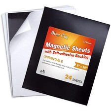 24 Self Adhesive Magnetic Sheets 8x10 Magnet Sheet with Adhesive Strong Flexible picture