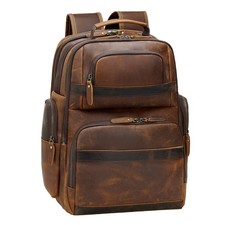 TIDING Leather Backpack for Men 15.6 Inch Laptop Business Travel Daypack picture