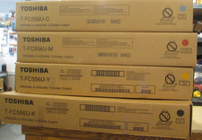 Set of 4 Toshiba T-FC556U K/C/M/Y Black Cyan Magenta Yellow Toner New Sealed picture
