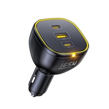 AOHI 165W Laptop Car Charger Adapter 140W PD 3.1/ 100W 3.0 USB C Black picture