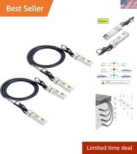 High-Speed 10Gbps SFP+ DAC Twinax Cable 0.5m for Cisco & Networking, 2-Pack picture