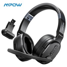 Mpow Trucker Bluetooth 5.3 Wireless Headset & Noise Cancelling Mic For Phones PC picture
