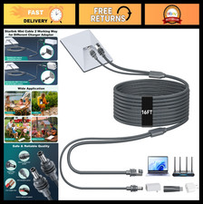 2-in-1 Starlink Mini Ethernet Cable 16.4FT, Waterproof DC Power Cable for Boat/C picture