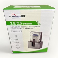 Blueendless BS-HD01N SATA HDD M.2 NVMe SSD Docking Station Offline Clone NEW picture