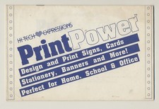 Hi Tech Expressions Print Power 1987 Manual Booklet Computer Software VTG Retro picture