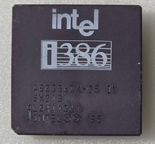 Vintage Rare Intel i386 A80386DX-25 SX218 Processor Collection or Gold Recovery picture