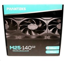 PHANTEKS M25-140 Gen2, 140mm HIGH PERFORMANCE COOLING PWM FAN ~ NEW SEALED  picture