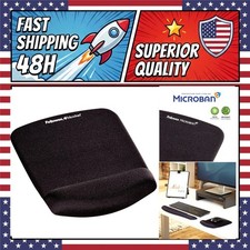 Fellowes PlushTouch Foam Mouse Pad with Wrist Support Black Ergonomic picture
