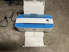 HP DeskJet 3755 compact wireless all-in-one inkjet printer in blue and white. picture