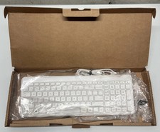 HP KBAH21 White English 853236-001 US Layout USB Wired Slim Keyboard New In Box picture