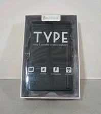 NIB SEALED🎱 FashionIt Type Wireless Keyboard Foldable Pocket Sz Bluetooth Black picture