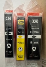 Canon PGI-225 CLI-226 Compatible Ink Cartridges 3 Pack Black Yellow Sealed picture