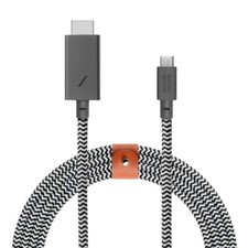 Native Union - USB C to HDMI 4K Video Cable Adapter - 10ft - Zebra picture