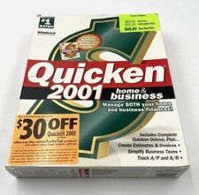 Quicken 2001 Home & Business Finance Deluxe Plus Bookkeeping Software CD-ROM picture