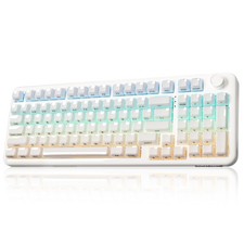 YUNZII X98 Milky White Crystal Switch Wireless Keyboard Knob picture