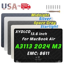 for Macbook Air A3113 EMC 8611 MXCU3xx/A MXCV3xx/A LCD Screen Assembly Midnight picture
