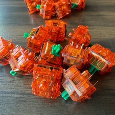 Hand Lubed and Filmed C3 Equalz Tangerine Linear Switches 67g (80 Count) picture