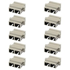 10 Pcs SC to SC Duplex Multi Mode Fiber Optic Optical Coupler Adapter Connector picture