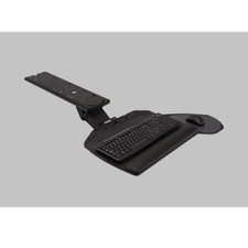 New open box Workrite Ergonomic Black Banana Board Keyboard Tray 19x15in picture