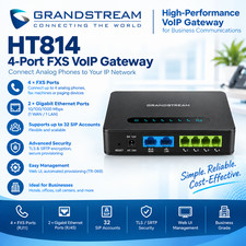 Grandstream HT814 4-Port FXS VoIP ATA Gateway Gigabit SIP Analog Telephone. picture