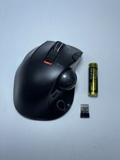 Elecom EX-G Wireless Trackball Left-Hand M-XT4DR Black Tested w/ Receiver picture