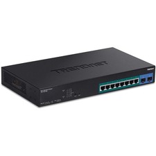 TRENDnet 10-Port Gigabit Web Smart PoE+ Switch w/ 8 Gigabit PoE+ Ports TPE1021WS picture