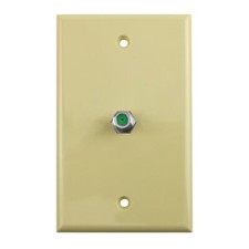 Construct Pro Single Gang Wall Plate with 3.0 GHz F-81 Connector (Ivory) picture